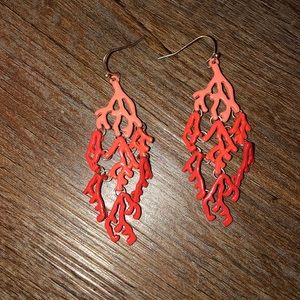 Coral Dangle Earrings
